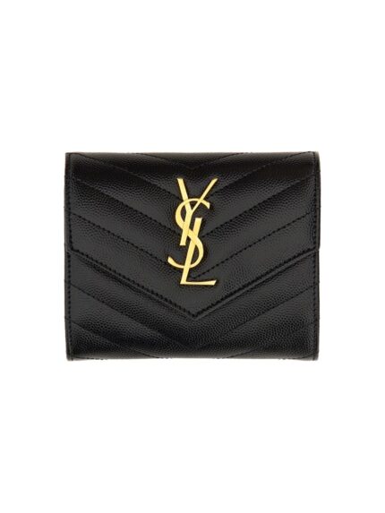 Saint Laurent PORTAFOGLIO TRI-FOLD COMPATTO "CASSANDRE"