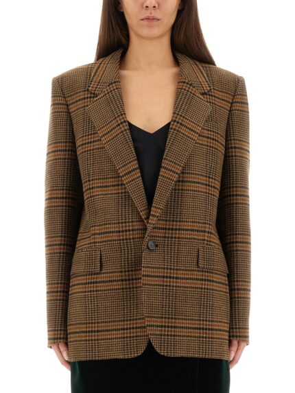 Saint Laurent PRINCE OF WALES WOOL JACKET