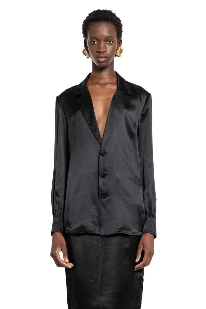 SAINT LAURENT Pyjama Shirt In Silk Satin Crepe