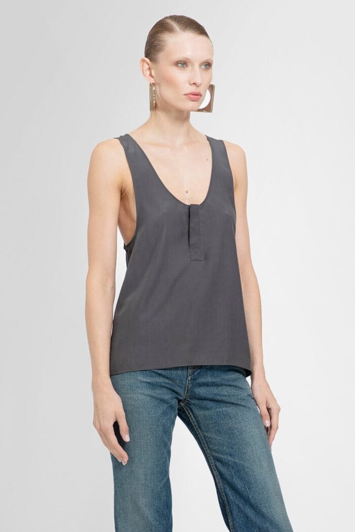 SAINT LAURENT Quarter-button Tank Top