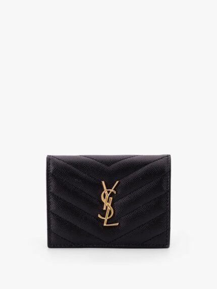 Saint Laurent Quilted Leather Card Holder