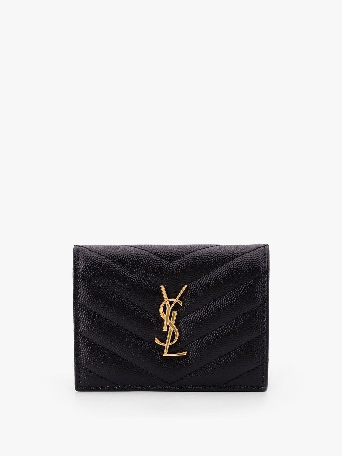 Saint Laurent Quilted Leather Card Holder