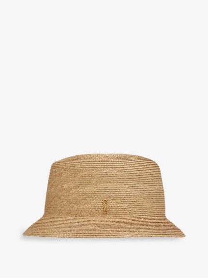 Saint Laurent Raffia Fedora Hat