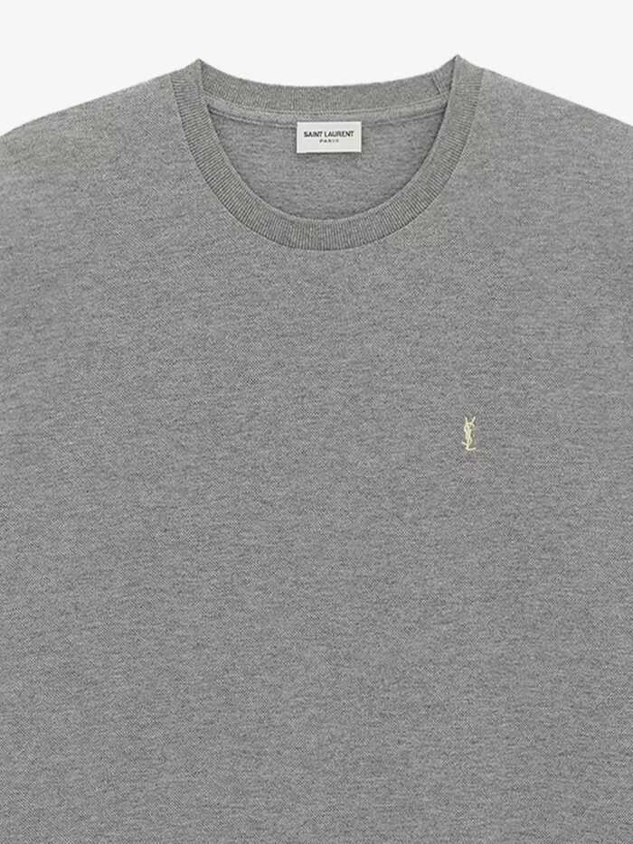 Saint Laurent Recycled Material T-shirt With Cassandre Embroidery