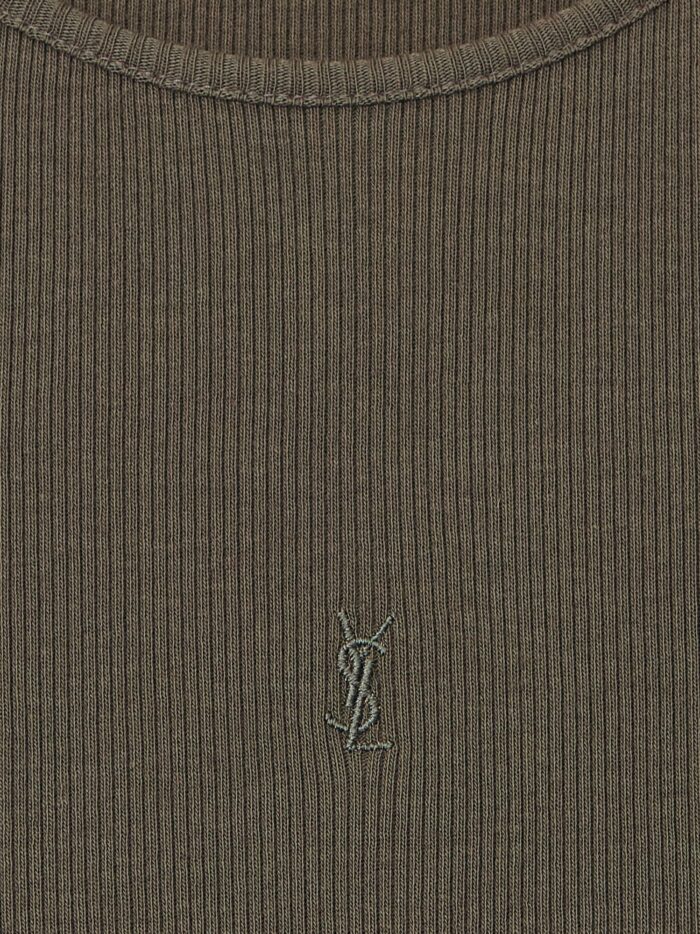Saint Laurent Ribbed Cotton Top