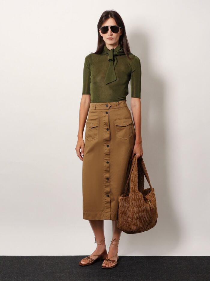 Saint Laurent Semi-sheer Certified Viscose Knitted Top