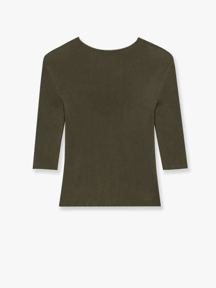 Saint Laurent Semi-sheer Certified Viscose Knitted Top