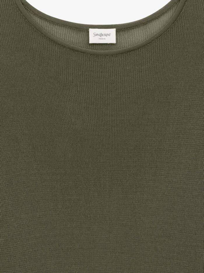 Saint Laurent Semi-sheer Certified Viscose Knitted Top
