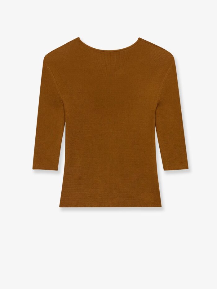 Saint Laurent Semi-sheer Certified Viscose Knitted Top