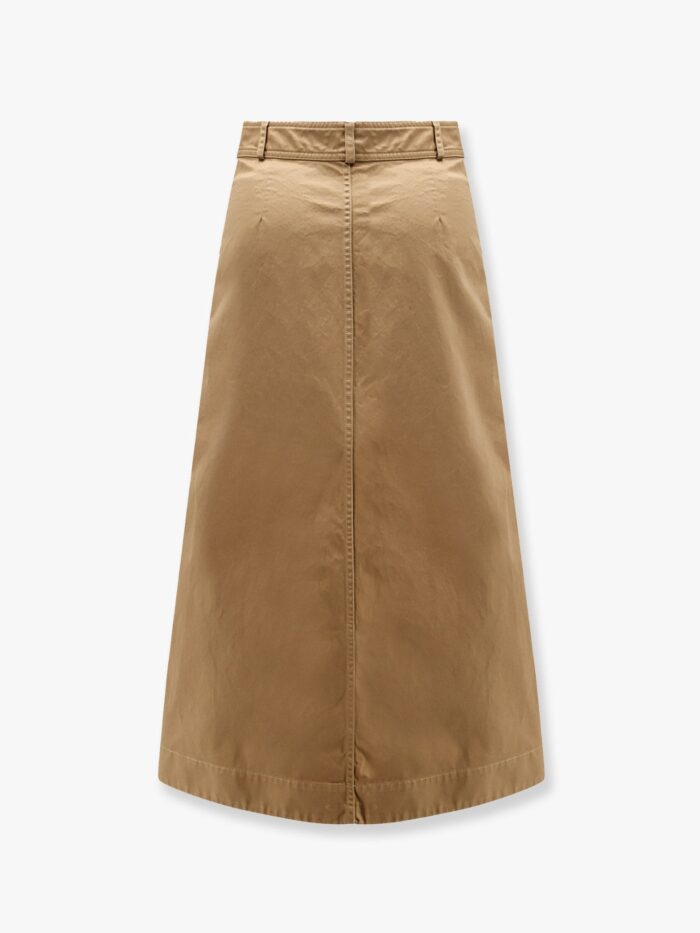 Saint Laurent Serge Cotton Midi Skirt