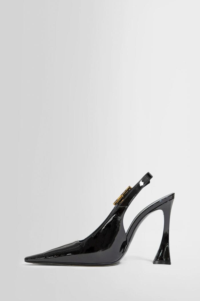 SAINT LAURENT Sevilla Slingback Pumps In Patent Leather