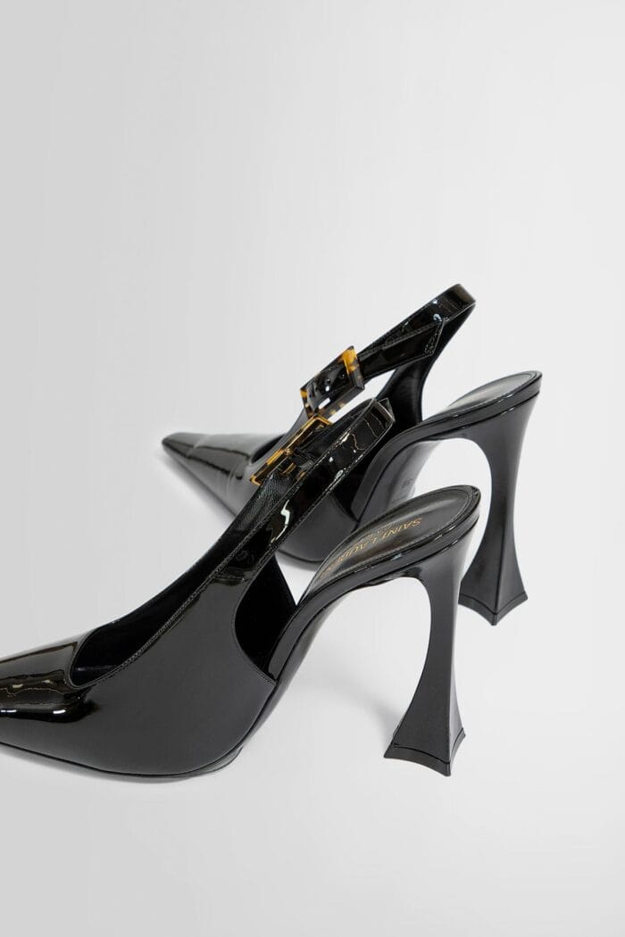 SAINT LAURENT Sevilla Slingback Pumps In Patent Leather