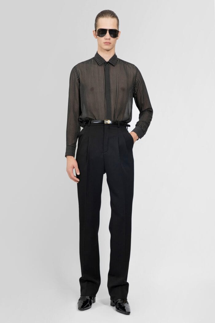 SAINT LAURENT Shirt In Striped Silk