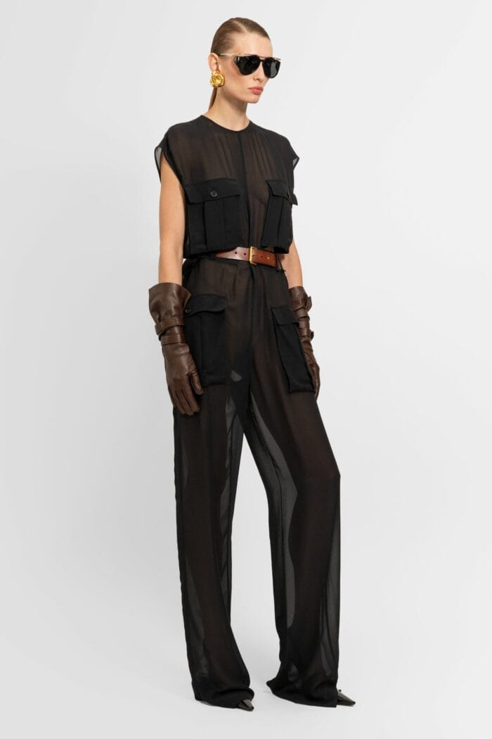 SAINT LAURENT Silk Chiffon Jumpsuit