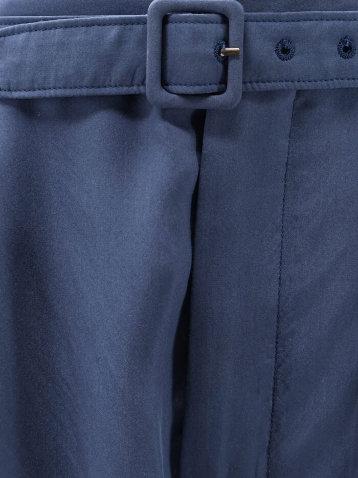 Saint Laurent Silk Trousers With Belt