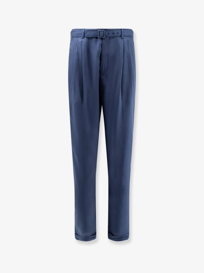 Saint Laurent Silk Trousers With Belt