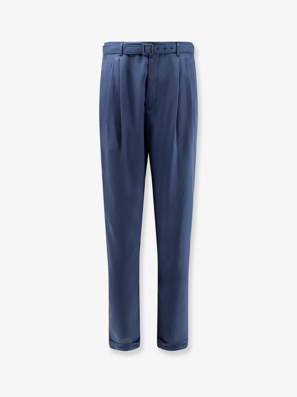 Saint Laurent Silk Trousers With Belt