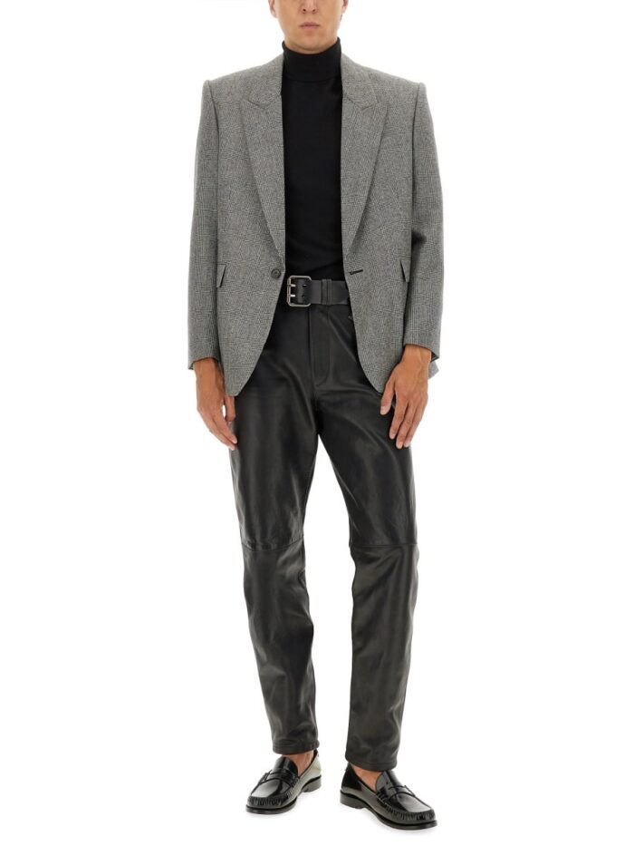 Saint Laurent SINGLE-BREASTED WOOL FLANNEL JACKET