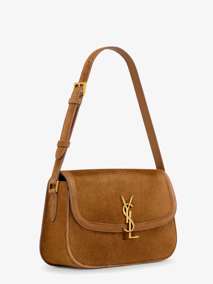 Saint Laurent Solferino Medium Suede Shoulder Bag