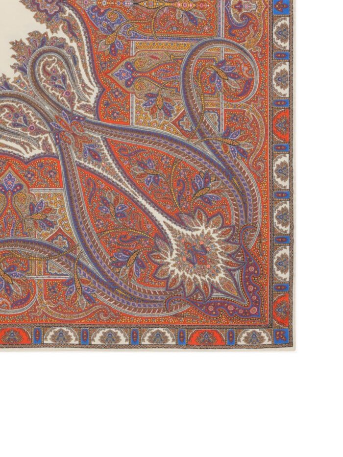 Saint Laurent SQUARE PAISLEY PATTERN SCARF