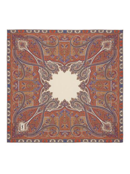 Saint Laurent SQUARE PAISLEY PATTERN SCARF