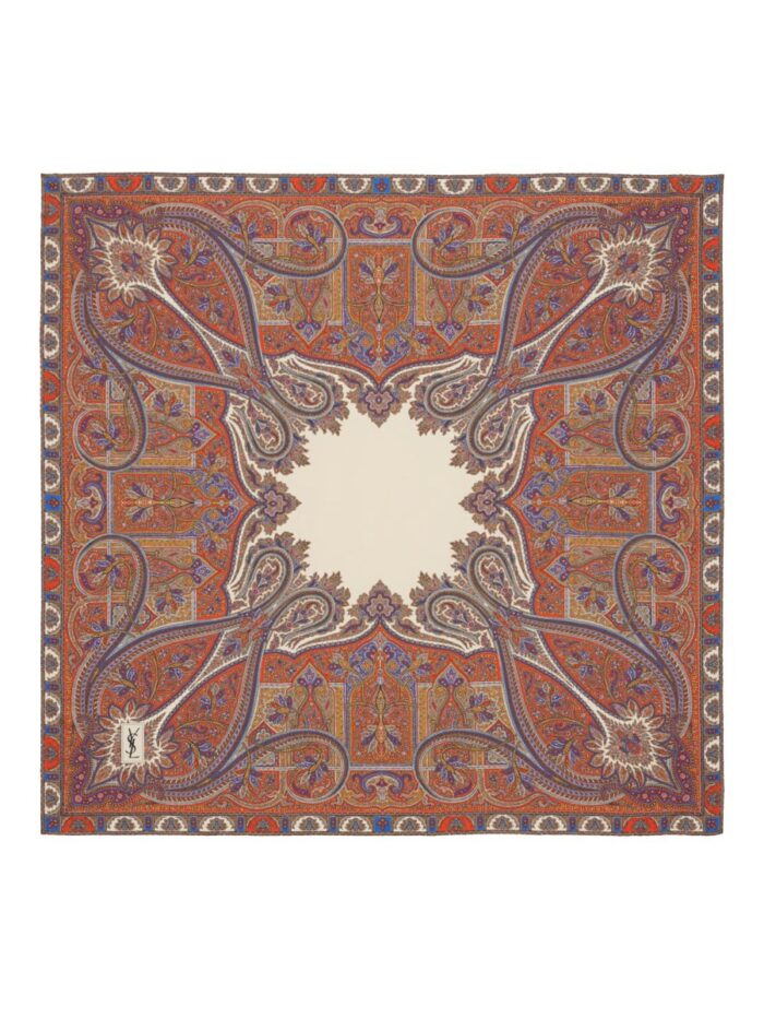 saint laurent square paisley pattern scarf Saint Laurent SQUARE PAISLEY PATTERN SCARF