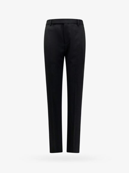 Saint Laurent Sustainable Virgin Wool Trouser With Frontal Pinces