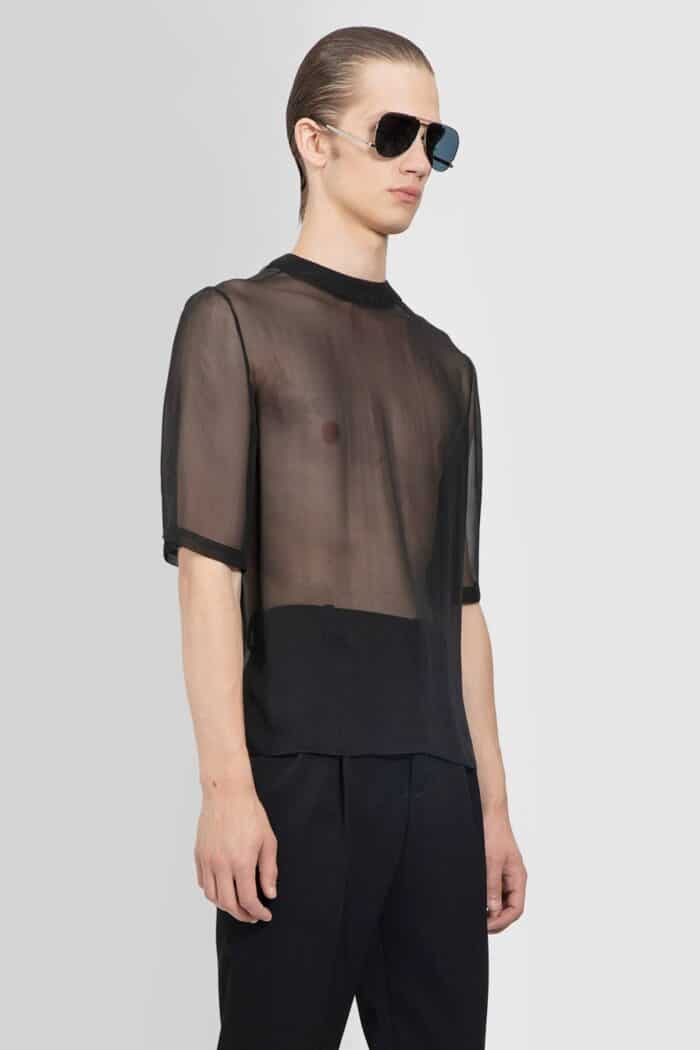 SAINT LAURENT T-shirt In Silk Muslin