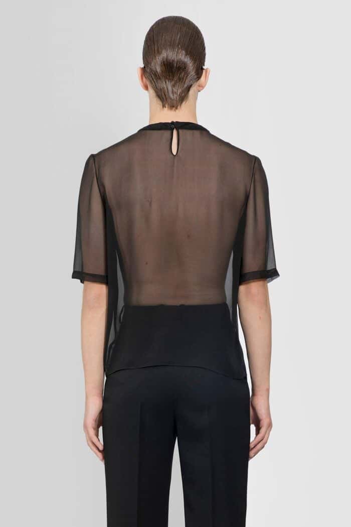 SAINT LAURENT T-shirt In Silk Muslin