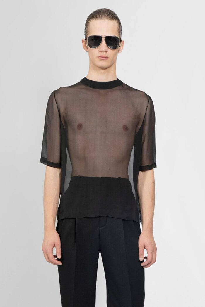 SAINT LAURENT T-shirt In Silk Muslin