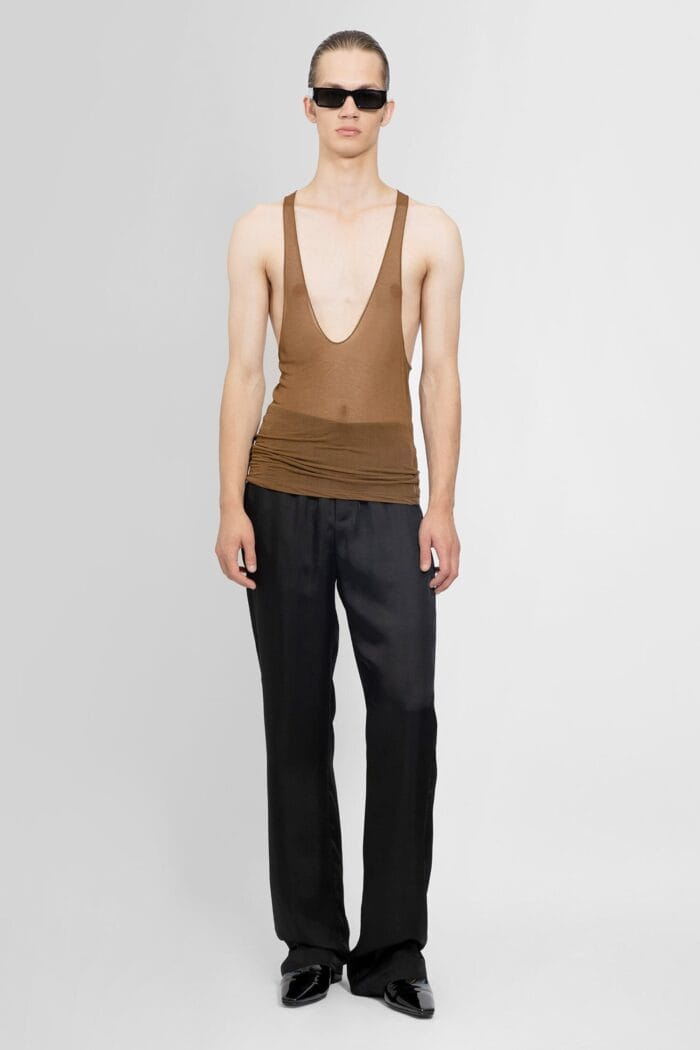 SAINT LAURENT Tank Top In Silk Muslin