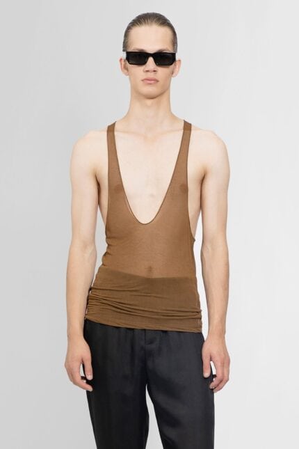 SAINT LAURENT Tank Top In Silk Muslin