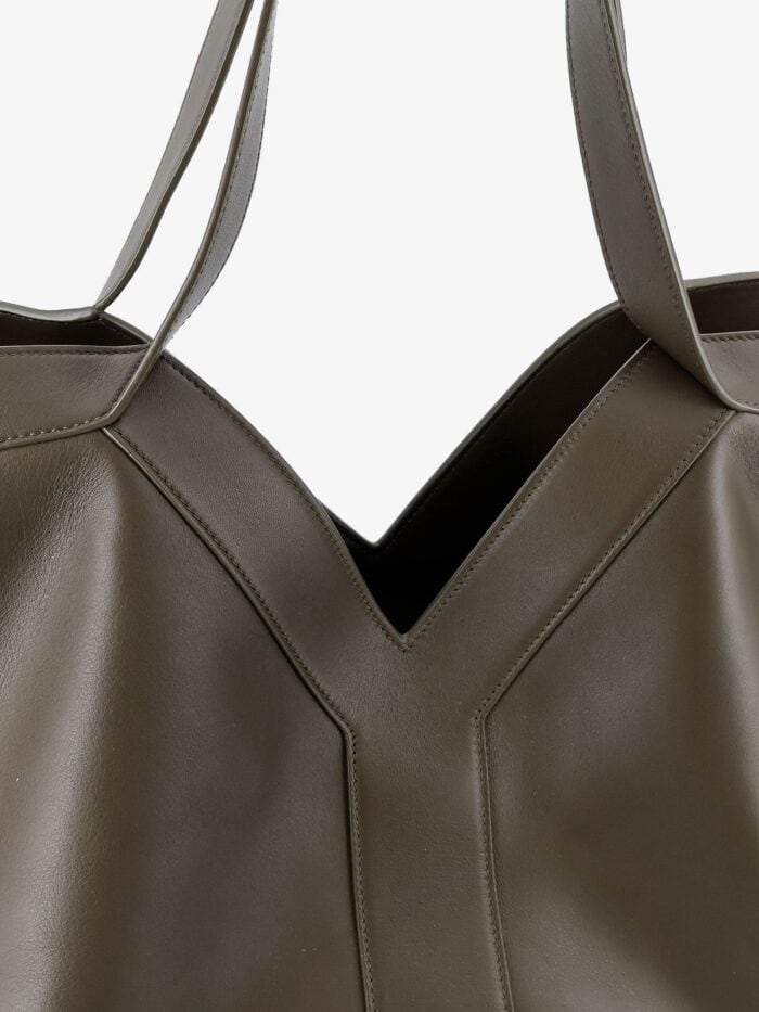 Saint Laurent Tote Y Hammered Leather Shoulder Bag