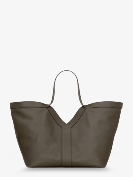 Saint Laurent Tote Y Hammered Leather Shoulder Bag