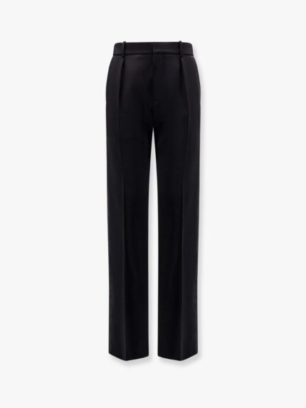 Saint Laurent Tuxedo Wool Trouser With Lateral Satin Bands