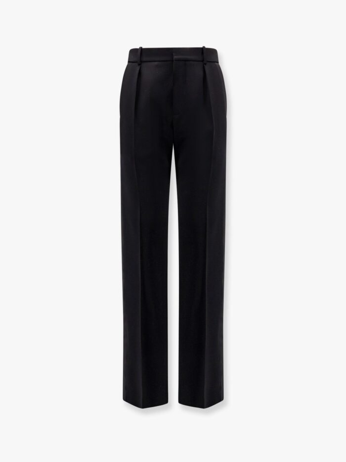 Saint Laurent Tuxedo Wool Trouser With Lateral Satin Bands