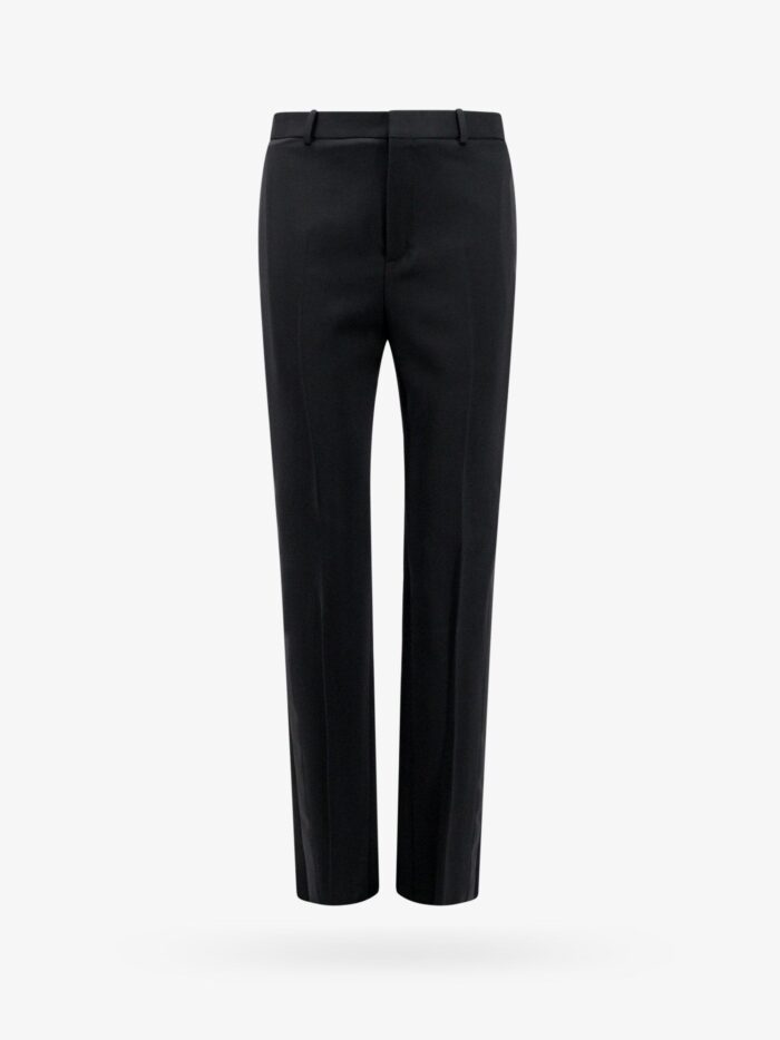 Saint Laurent Tuxedo Wool Trouser With Satin Side Band