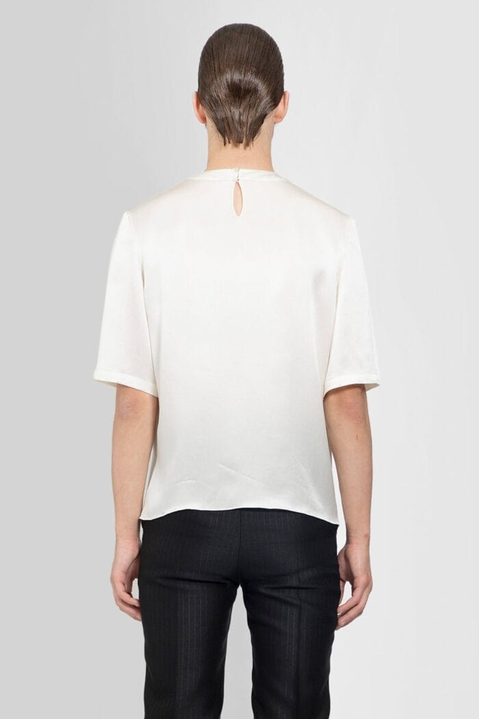 SAINT LAURENT Vintage T-shirt In Silk Twill