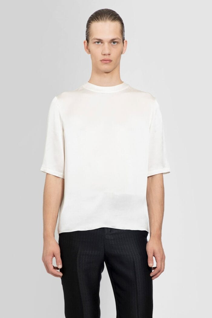 SAINT LAURENT Vintage T-shirt In Silk Twill