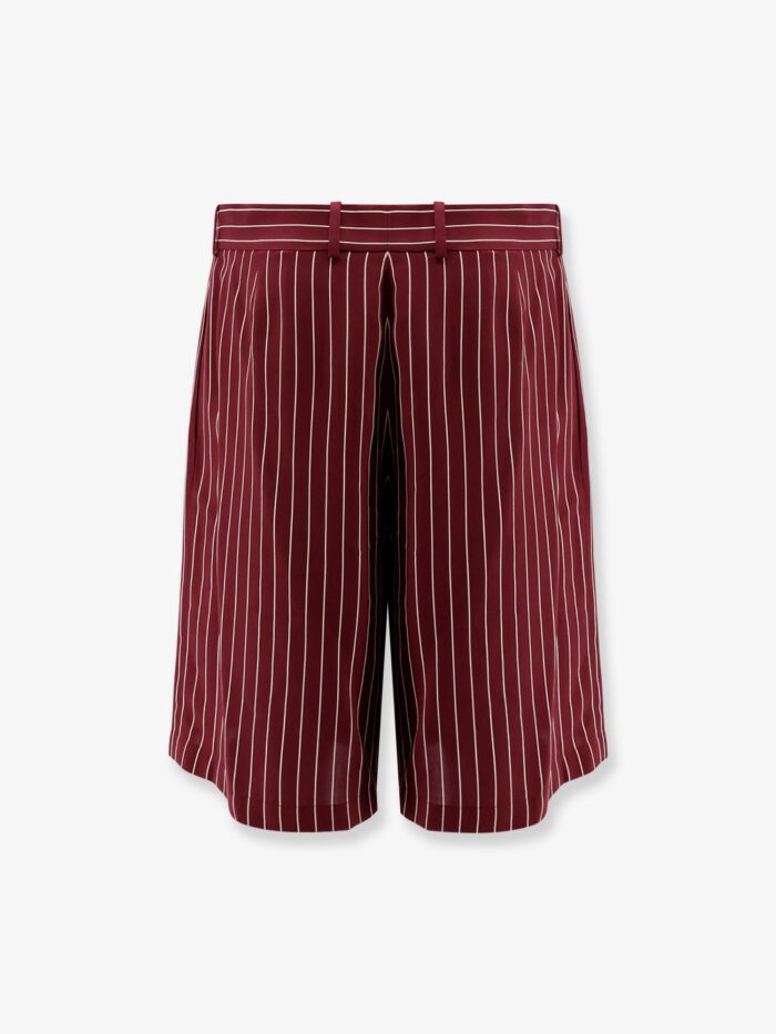 Saint Laurent Viscose Shorts With Pinstripe Motif