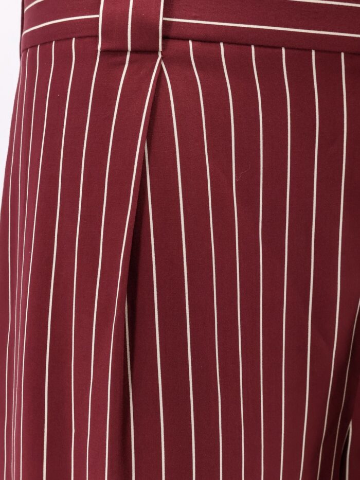 Saint Laurent Viscose Shorts With Pinstripe Motif