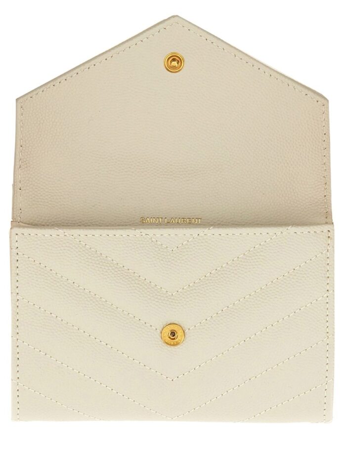 Saint Laurent WALLET "ENVELOPE MATELASSÉ SMALL CASSANDRE"