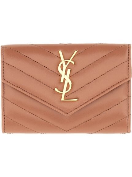 Saint Laurent WALLET "ENVELOPE MATELASSÉ SMALL CASSANDRE"