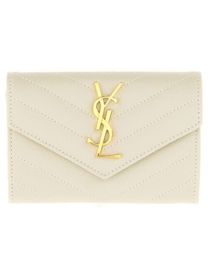 Saint Laurent WALLET "ENVELOPE MATELASSÉ SMALL CASSANDRE"