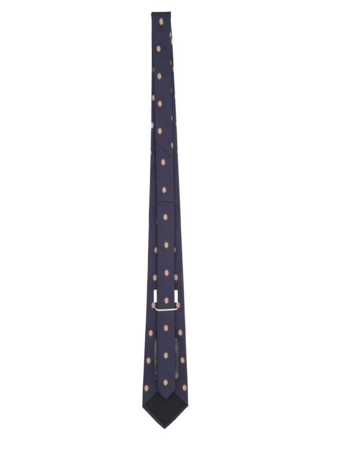 Saint Laurent WIDE TIE WITH MEDALLION PATTERN