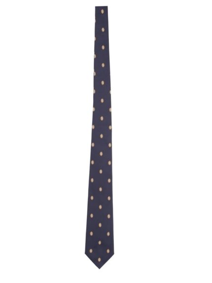 Saint Laurent WIDE TIE WITH MEDALLION PATTERN