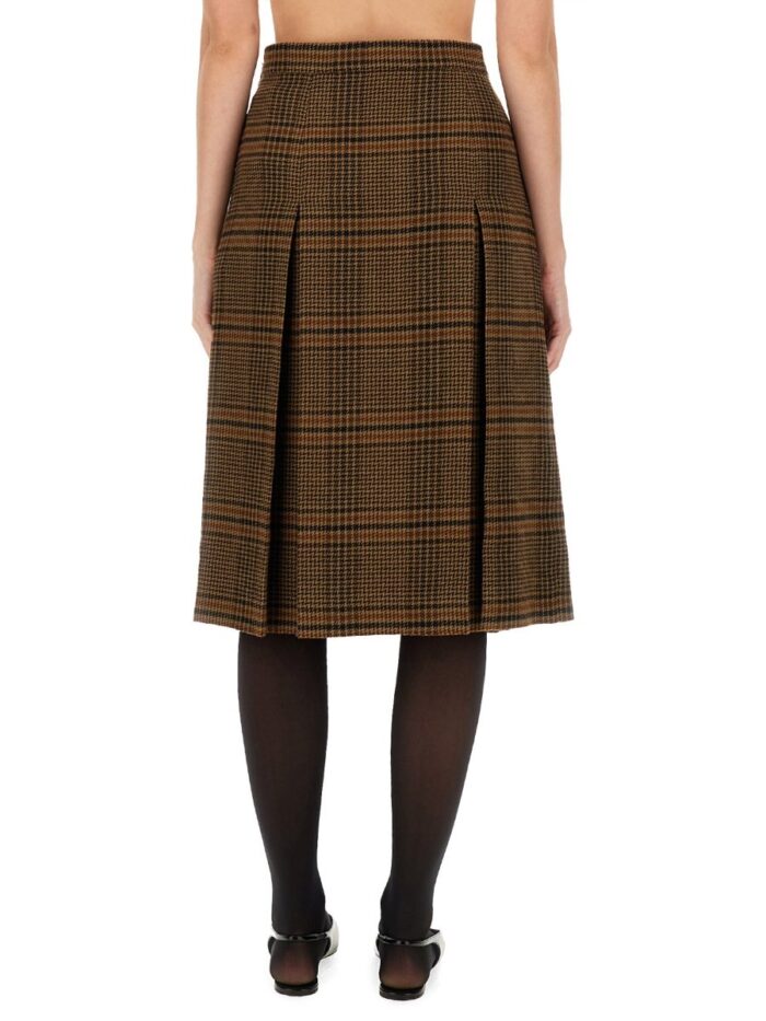 Saint Laurent WOOL AND CASHMERE MIDI SKIRT