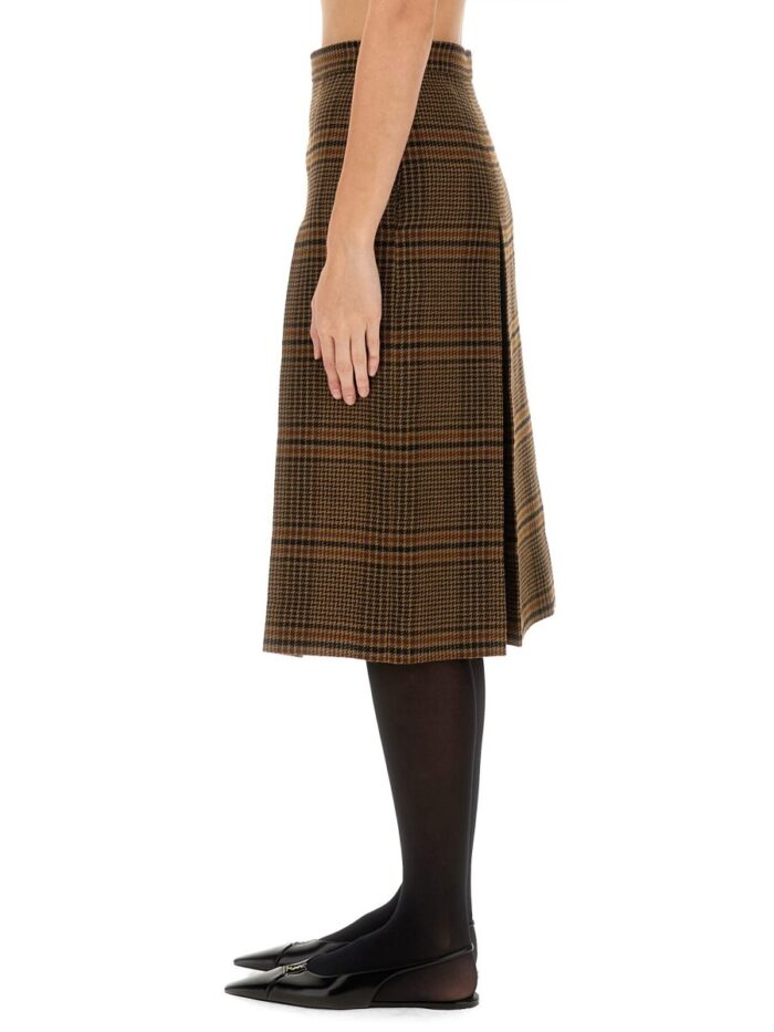Saint Laurent WOOL AND CASHMERE MIDI SKIRT