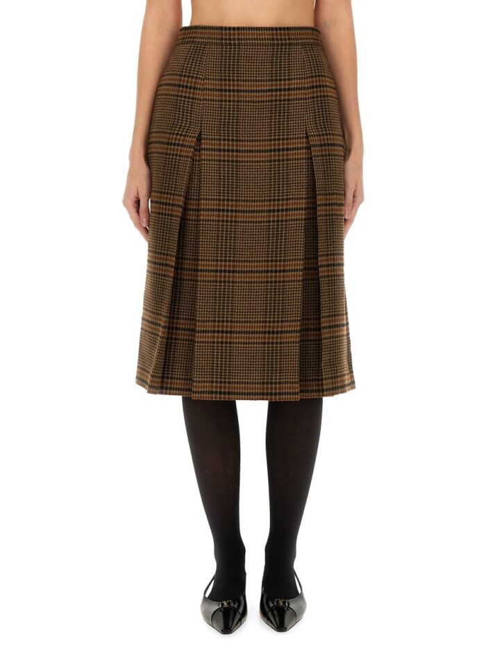 Saint Laurent WOOL AND CASHMERE MIDI SKIRT