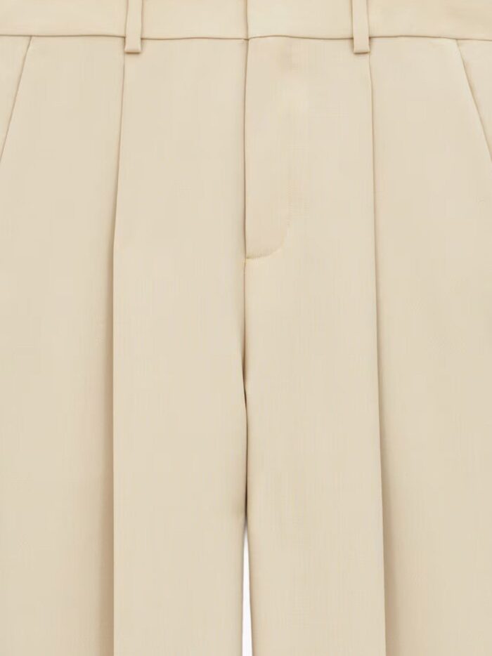 Saint Laurent Wool Tuxedo Trouser With Silk Lining